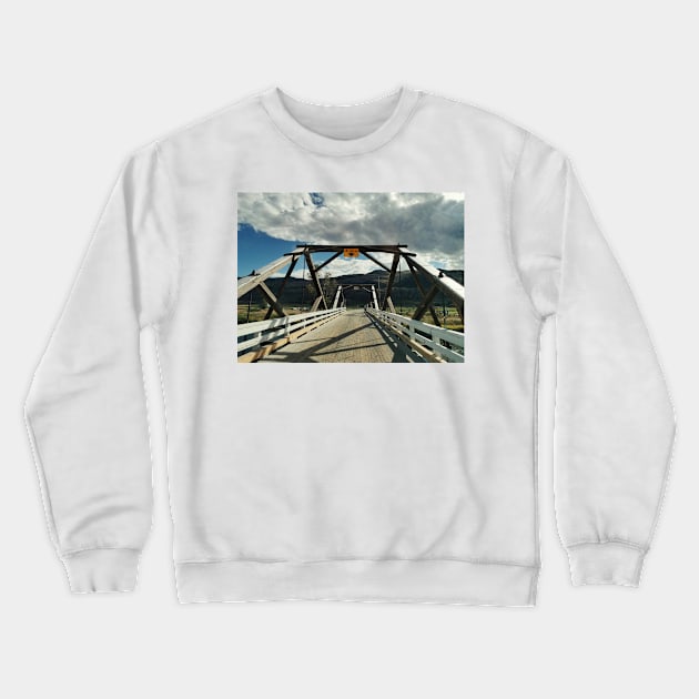 Val Haynes bridge. Osoyoos, British Columbia, Canada. Retro style photography. Crewneck Sweatshirt by Nalidsa